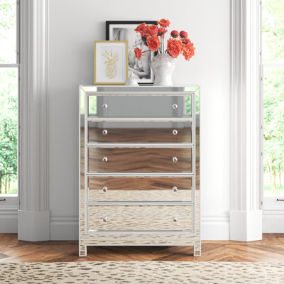 Willa Arlo™ Interiors Fairgrove 5 - Drawer Mirrored Accent Chest